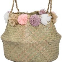 Bloomingville Tri-Colour Tassel Basket