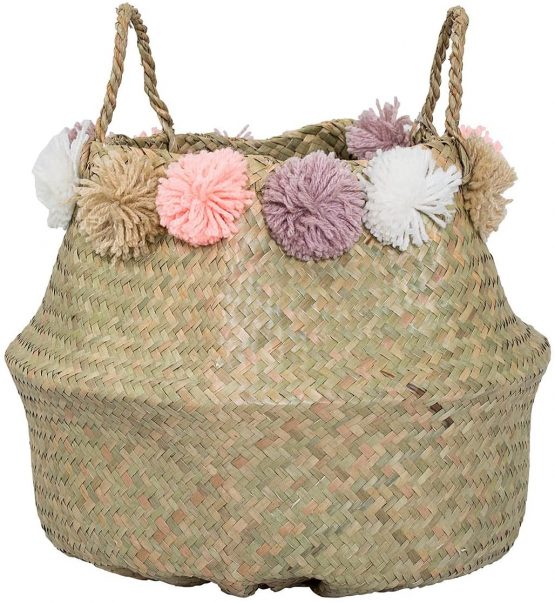 Bloomingville Tri-Colour Tassel Basket