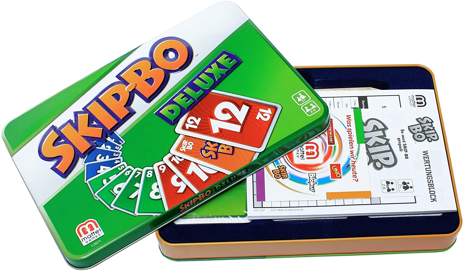 Mattel Games, SKIP Bo , tin box version, sequencying card games, strategy and fun , for ages +7 , L3671, Deluxe, Small - Image 3