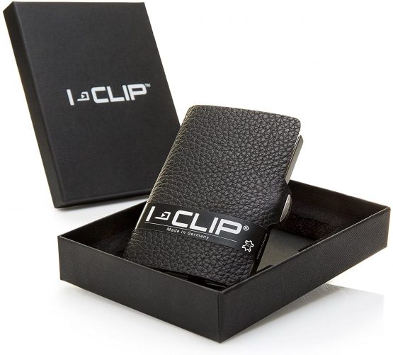 I-CLIP Original Silver Pure Black, Credit Card Holder, Wallet, Money Clip - Image 2