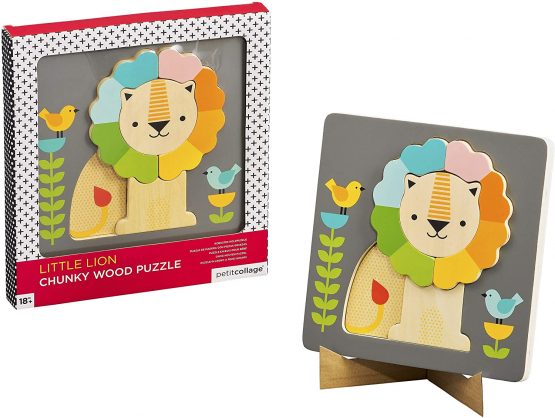Petit Collage Little Lion Chunky Wood Puzzle PTC317 - Image 2