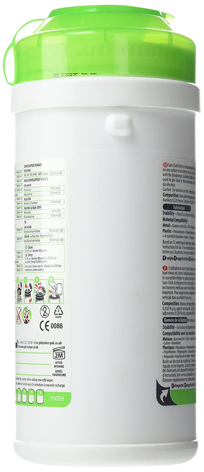 Sani-Cloth Unxp00190 Active Non-Alcoholic Towels, White, 200 Pieces, 1 count (Pack of 200) - Image 3