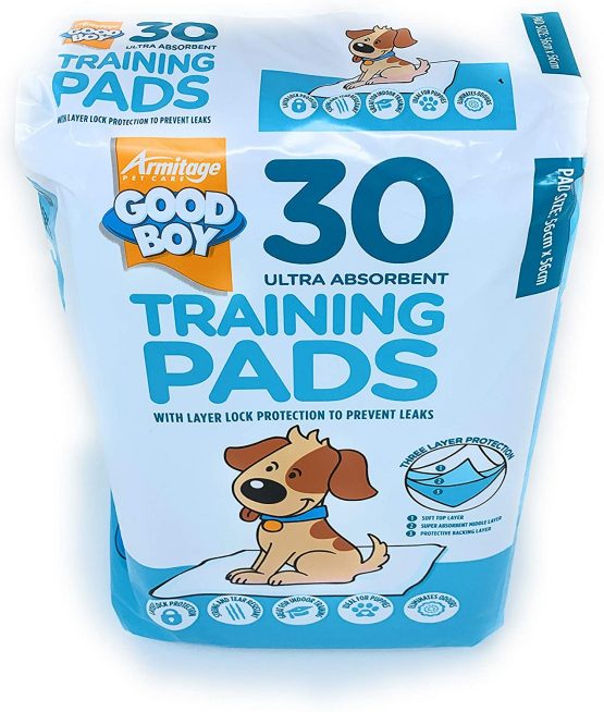 Good Boy Ultra Absorbant Layer Lock Protection Puppy Training Pads - 30 Pack