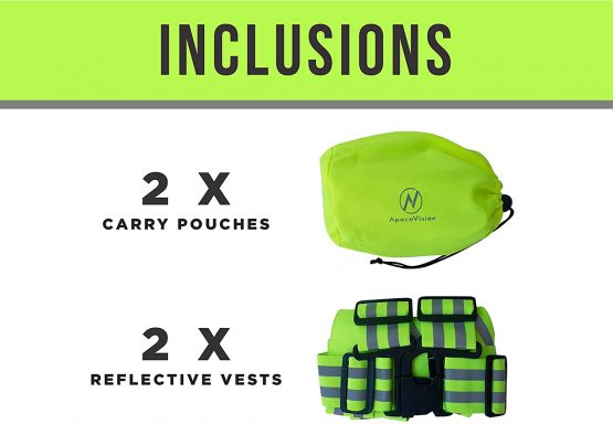 Reflective Vest (2 Pack) | Lightweight, Adjustable & Elastic | Safety & High Visibility for Running, Jogging, Walking, Cycling | Fits over Outdoor Clothing - Motorcycle Jacket/Running Gear/Shirt - Image 2