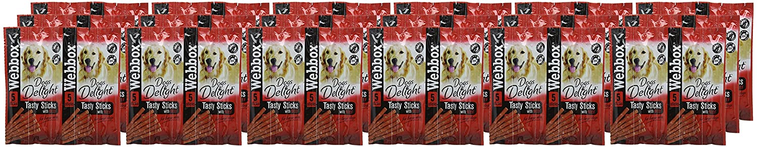 Webbox Dogs Delight Beef Sticks, 55 g, Pack of 18, 55 g (Pack of 18) - Image 4