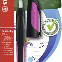Ergonomic School Fountain Pen - STABILO EASYbuddy A Nib Black/Magenta