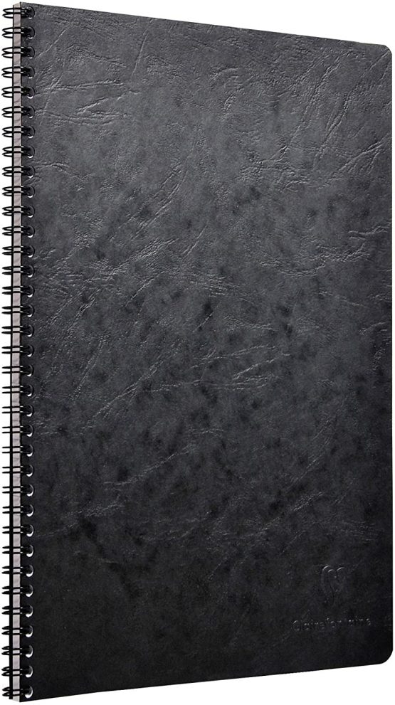 Clairefontaine 'Age Bag' Wirebound Notebook, A4, Squared, 100 Pages - Black