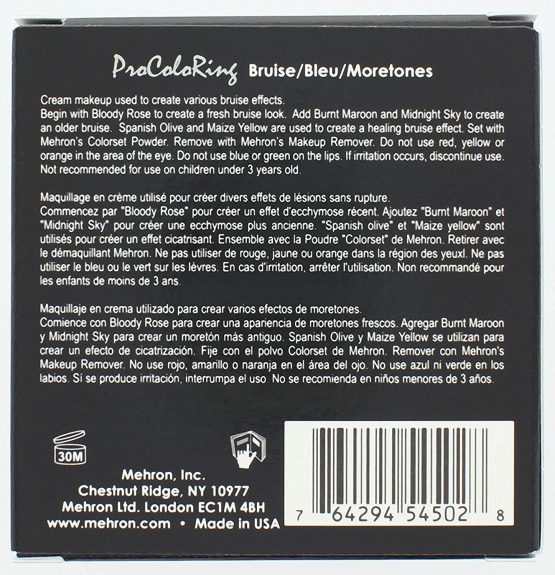 Mehron 764294545028 505-B Makeup 5 Color Bruise Wheel Ring for Special Effects| Movies| Halloween, M - Image 4