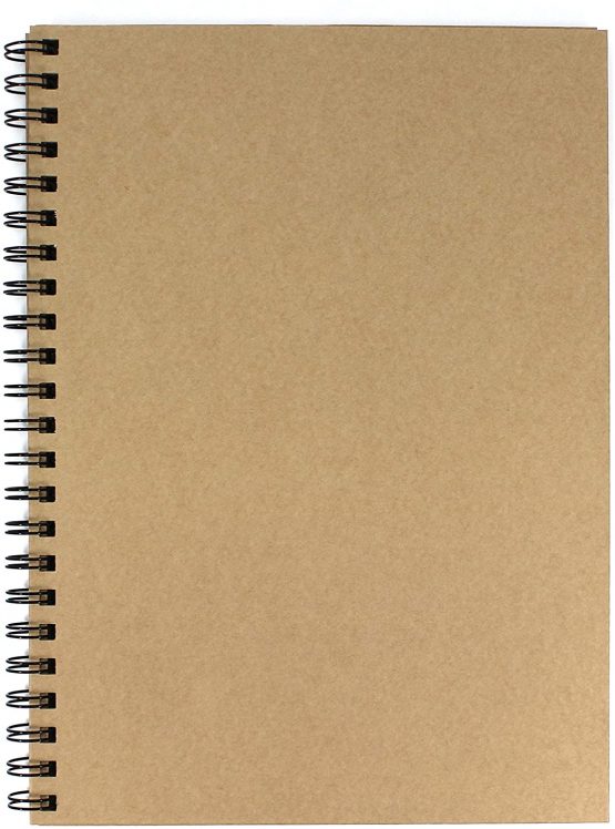 A4 Portrait Twin Wire Kraft Sketch Book