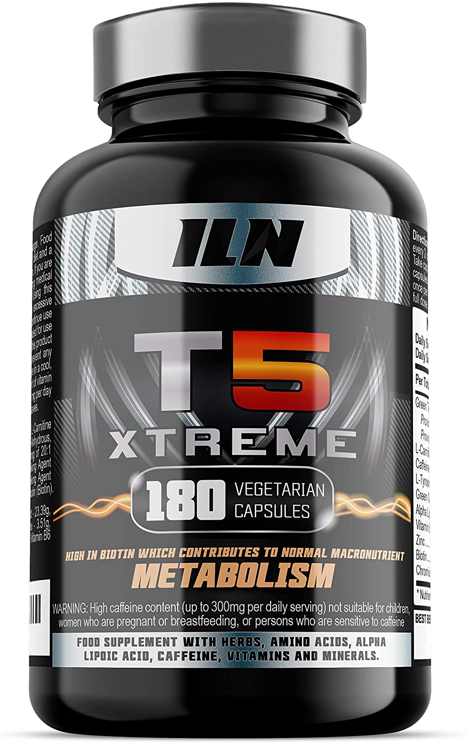Iron Labs T5 Xtreme for Men and Women, Keto Diet Friendly, Plus Green Tea Extract, L Carnitine and Caffeine