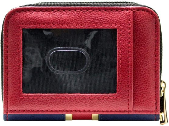 Captain Marvel Carol Danvers Suit Style Coin and Card Clutch Purse Red - Image 4