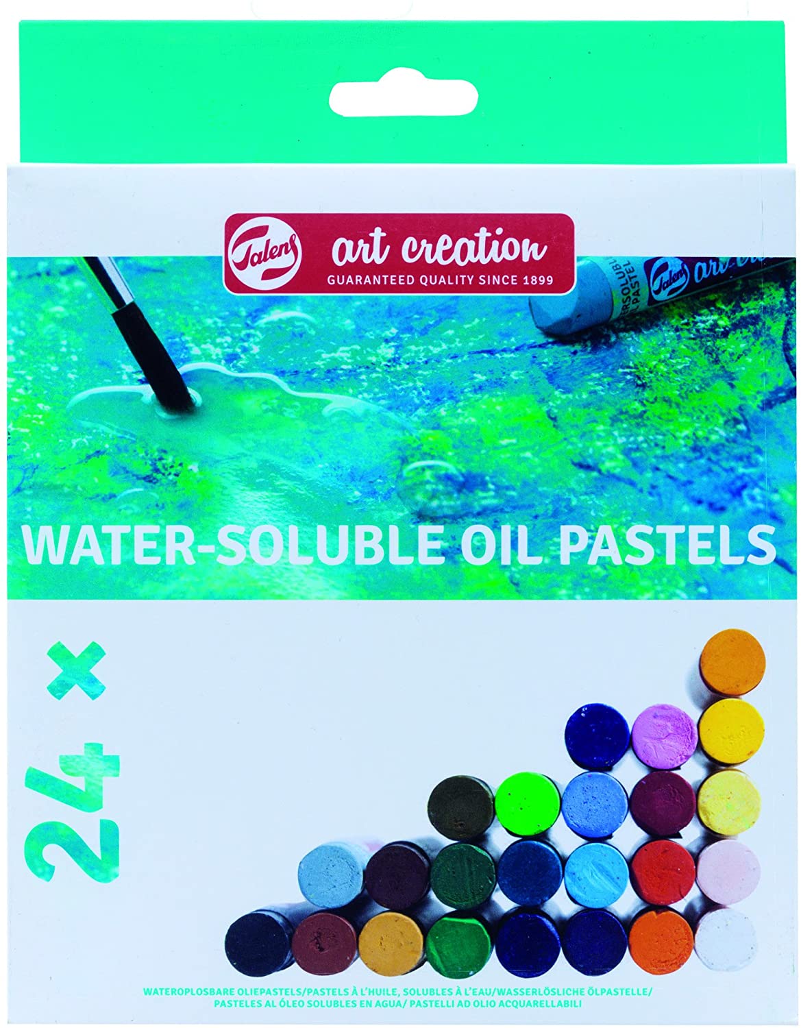 Talens Art Creation Water-Soluble Oil Pastels Set including 24 Colors, Multi, 24 count (Pack of 1)