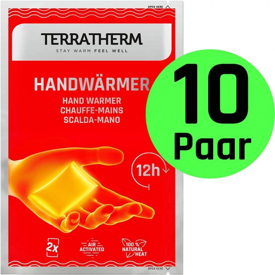 TerraTherm Hand Warmers, Pocket Hand Warmer - 5, 10 or 30 Pairs - for 12 hours of warm hands, Hand Heat Pads activated by air, 100% natural warmth, Pocket Heater