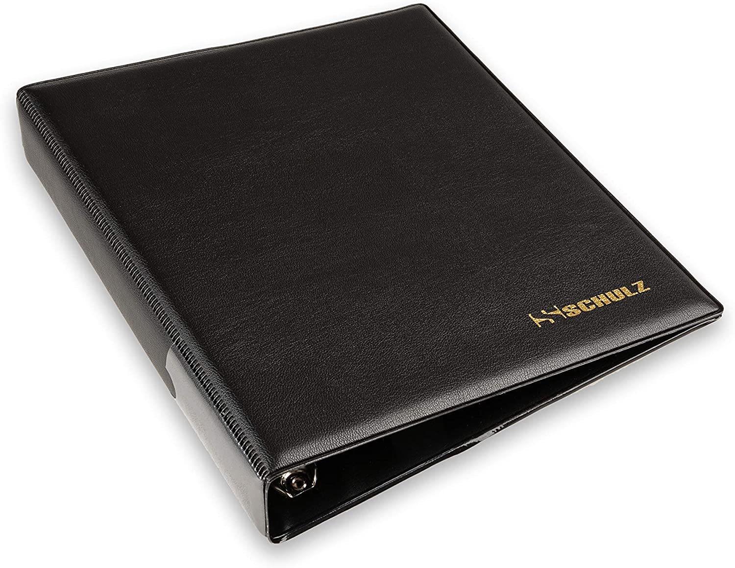 Schulz Coin Album for 200 Medium Sizes Coins 50p 50 Pence £1 £2 €1 €2-10 Pages and red dividers 200 Coins, Black