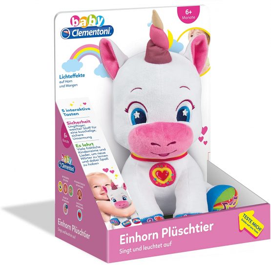 Baby Clementoni 61293 - Baby Unicorn interactive plush for toddlers, ages 6 months plus - Image 2