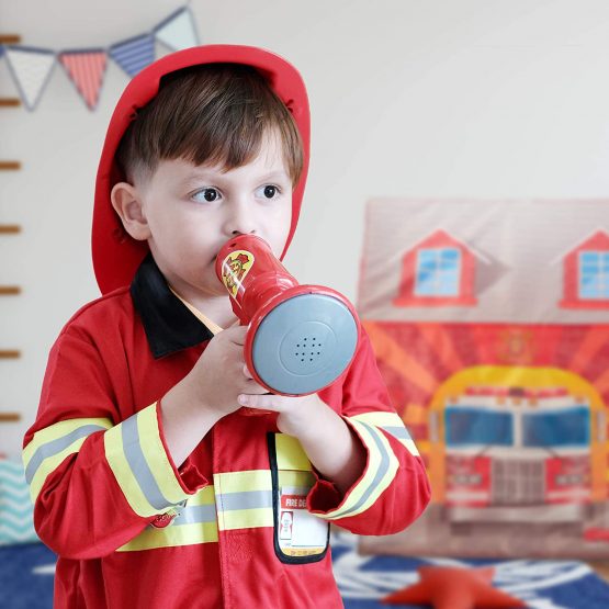 Relaxdays 10028886 Firehouse Tent, Large Playhouse for Boys & Girls, Indoor Use, 3 Years & Up, 103 x 71 x 94 cm, Red - Image 3