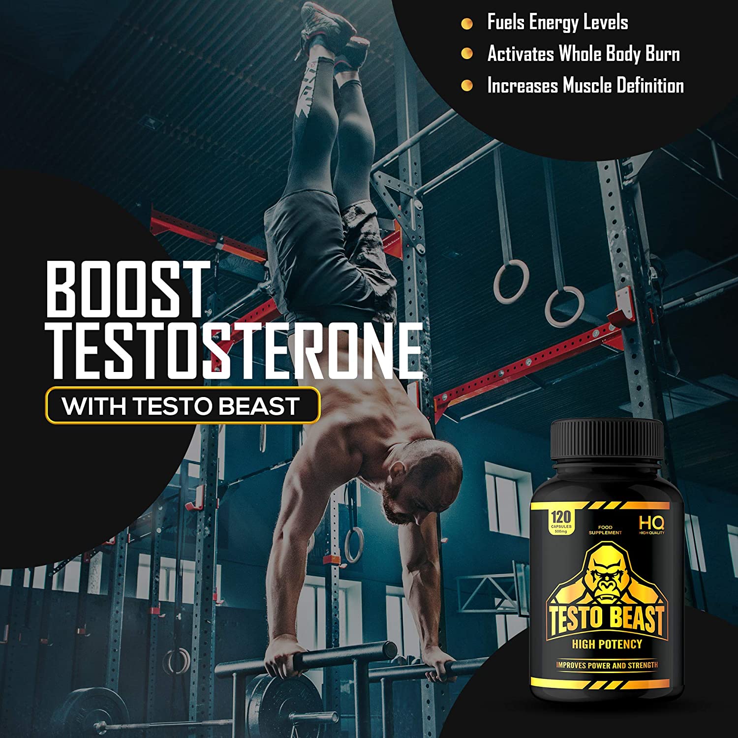 Test Booster for Men, 120 count (Pack of 1) - Image 3