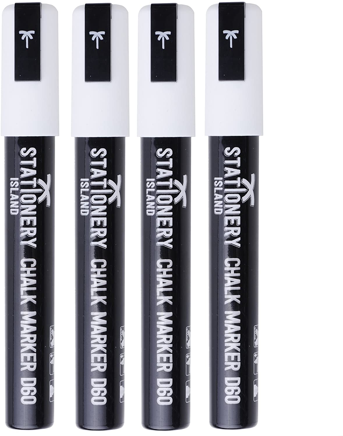 STATIONERY ISLAND Liquid Chalk Pens Marker White for blackboard Erasable Chalk Marker Pens Wipeable for Chalkboard Window
