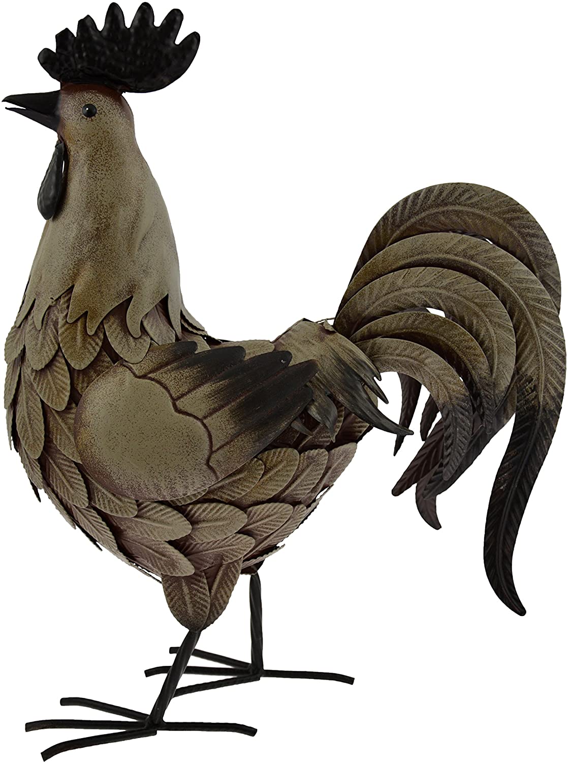 Green Jem GSGD56 Cockerel Metal Garden Decoration Ornament, Multi-Colour, 37x17x49 cm - Image 2