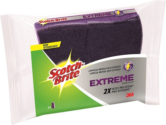 Scotch-Brite Extreme Purple Fiber with Sponge - Pack of 2