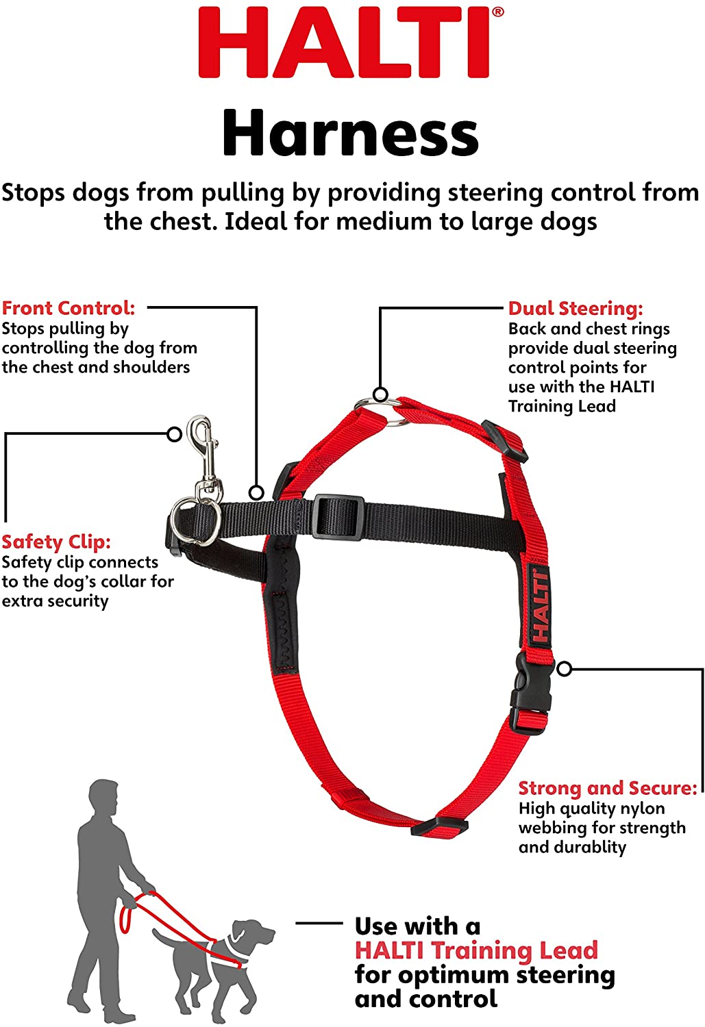 Halti chest outlet harness