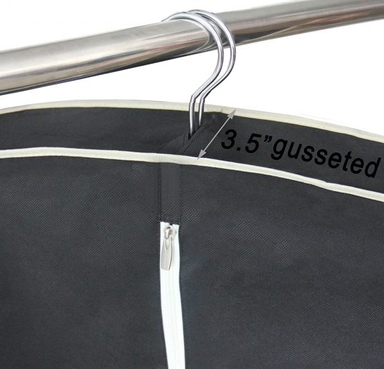 MISSLO 54" Suit Bags for Men Garment Covers for Clothes Breathable Carrier Dress Garment Bag for Storage with Handle and Gusseted, Pack of 2 - Image 4