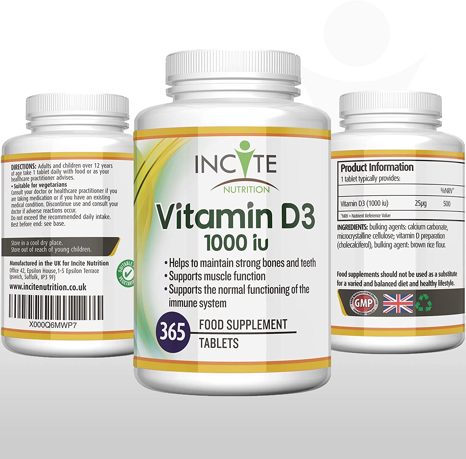 Vitamin D 1000iu, 1+ Year Supply, High Strength 400 Easy Swallow Tablets, One a Day High Strength Cholecalciferol VIT D3 - Image 3