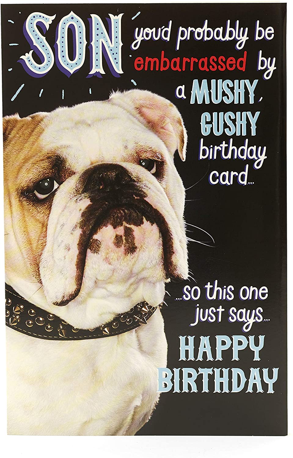 UK Greetings Birthday Card for Son - Funny Design, Dog Design, 149mm x 229mm