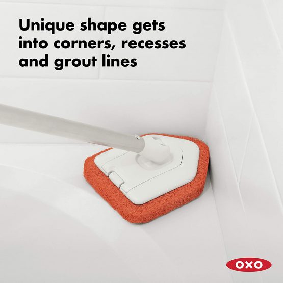 OXO 12126100 Good Grips Extendable Tub & Tile Scrubber, Inoxidable, Multi-Coloured, 42 inches - Image 4