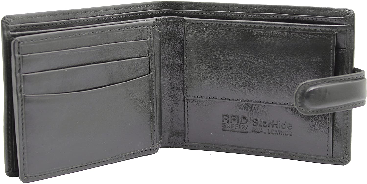 STARHIDE RFID Blocking Wallets for Men UK, Real Soft Leather Id Card Wallet - Image 2