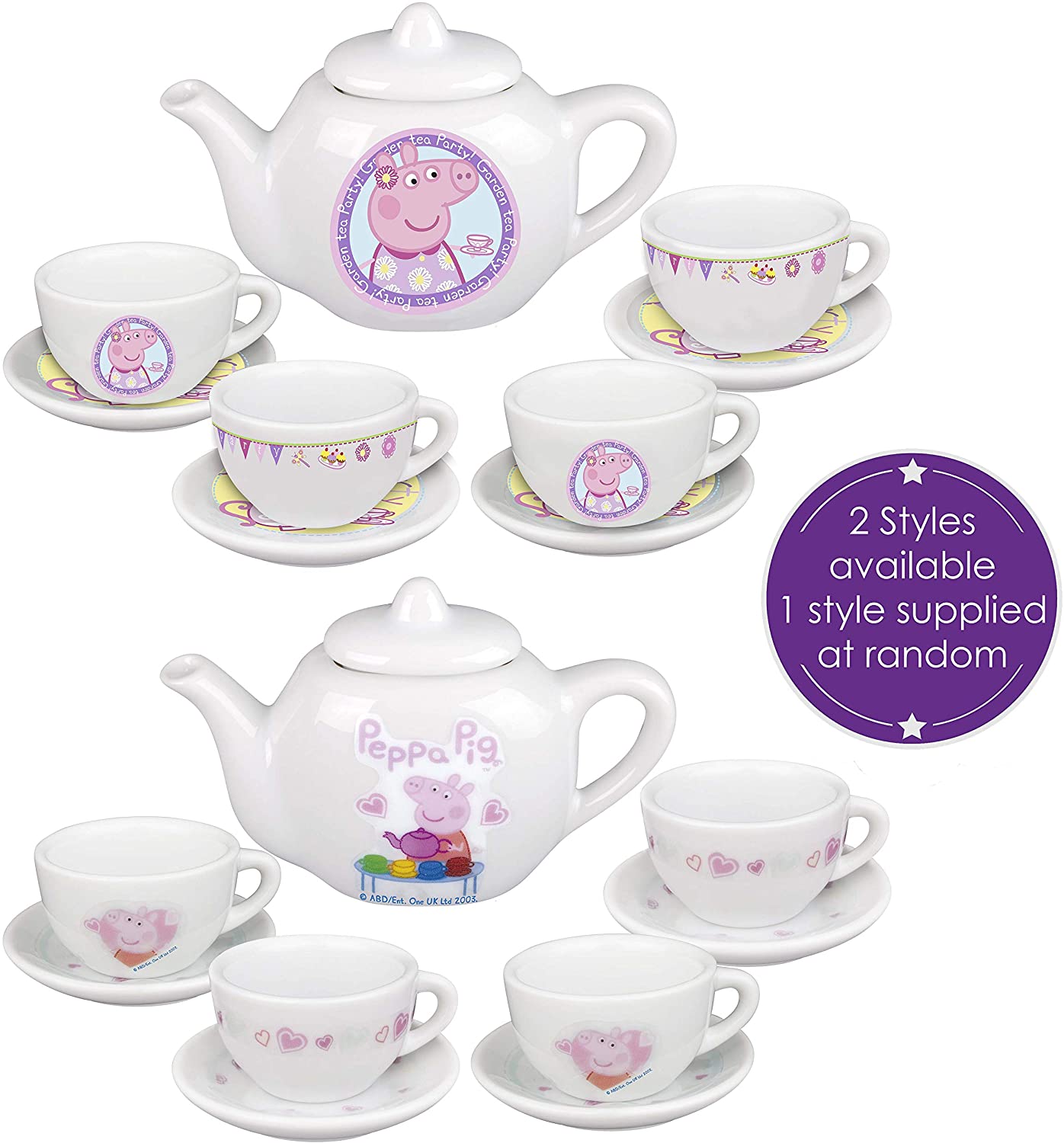 Peppa's Porcelain Tea Set, White, child-size