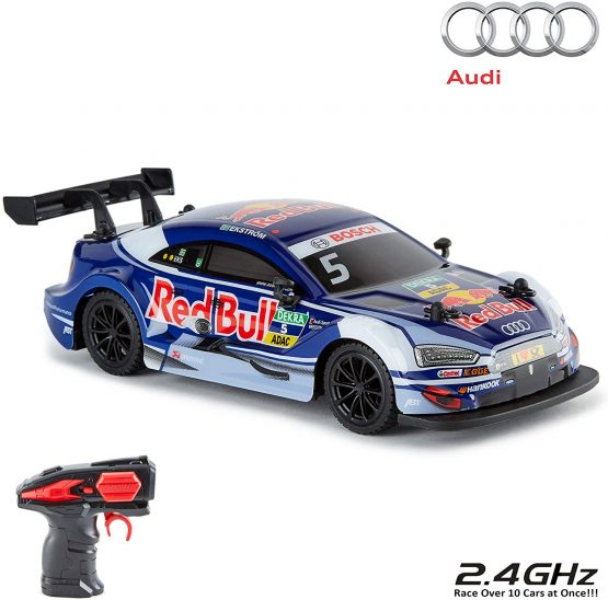 CMJ RC Cars Audi RS5 DTM Officially Licensed Remote Control Car 1:24 Scale 2.4Ghz Red Bull (1:24 Audi DTM)