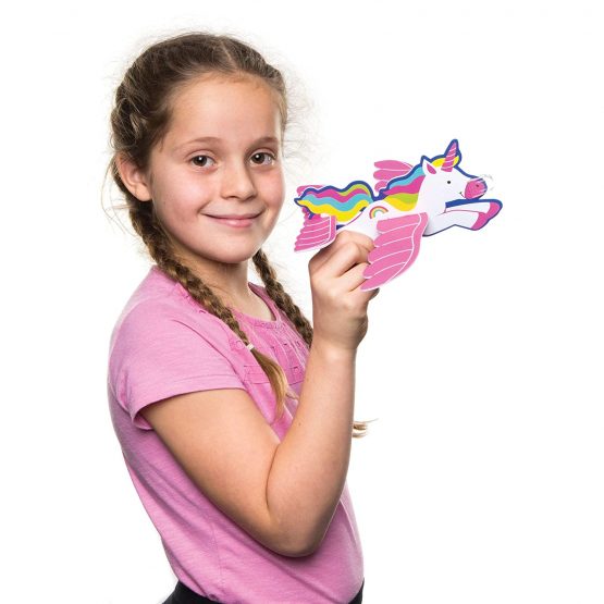 Baker Ross AR583 Rainbow Unicorn Gliders Value Pack — Novelty Toys for Kids, Perfect Party, Loot or Prize Bag Filler, Assorted (Pack of 8), Asst Colours - Image 2