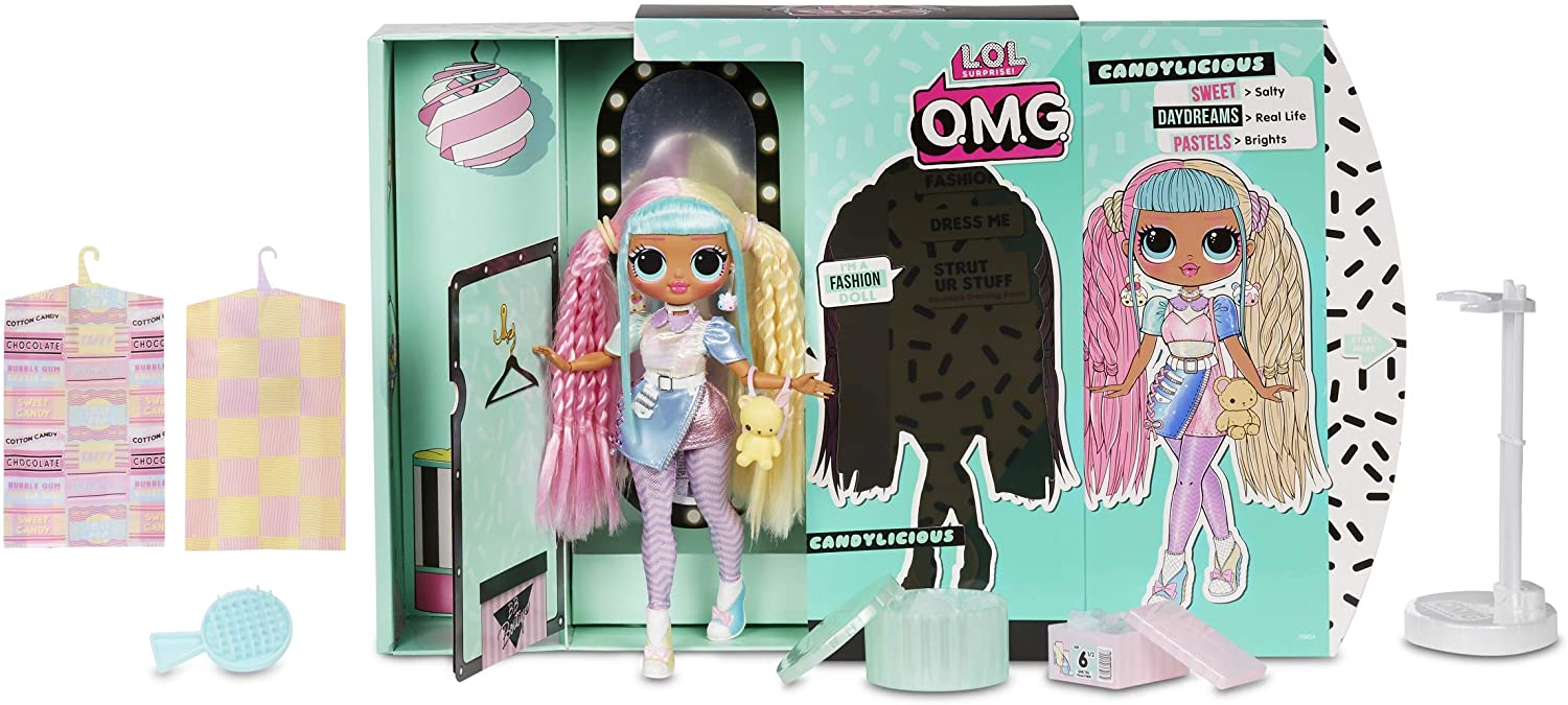 L.O.L Surprise! 565109E7C O.M.G. Candylicious Fashion Doll with 20 Surprises, Multi, Multi-coloured, 12.25 inches - Image 2