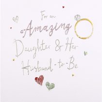 Daughter & Husband-to-Be Engagement Card from The Hallmark Studio - Contemporary Design with Embossed Foiled Lettering
