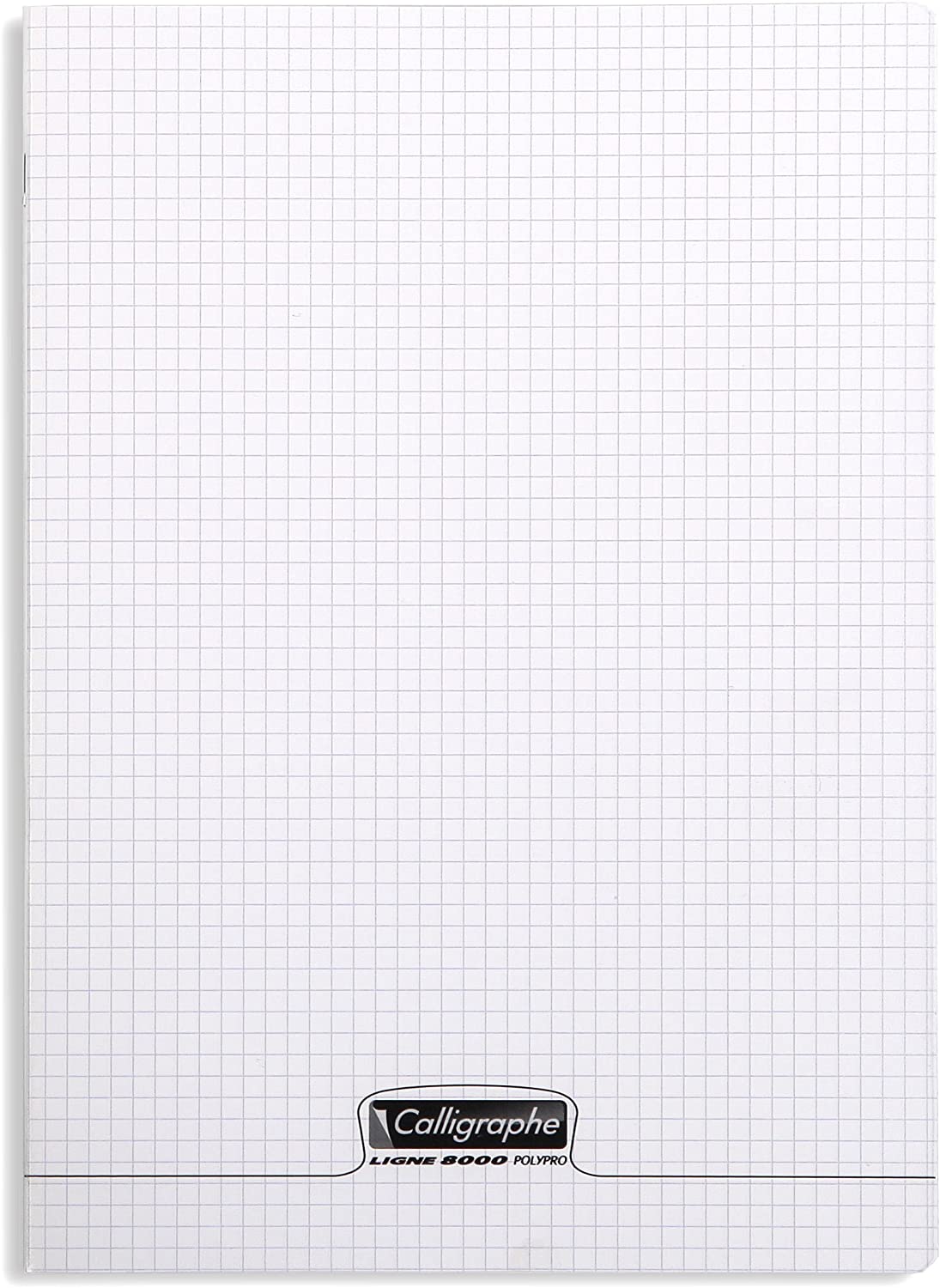 Calligrapher 18130C A Clear Stapled Notebook (a Clairefontaine Brand), A4 21x29,7 cm, 96 Small Square Pages, 90 g White Paper