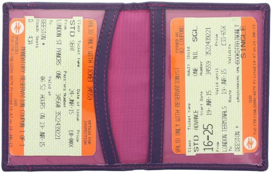 Mala Leather Odyssey Soft Leather Travel Pass/Oyster Card Holder 555_14 Purple - Image 2