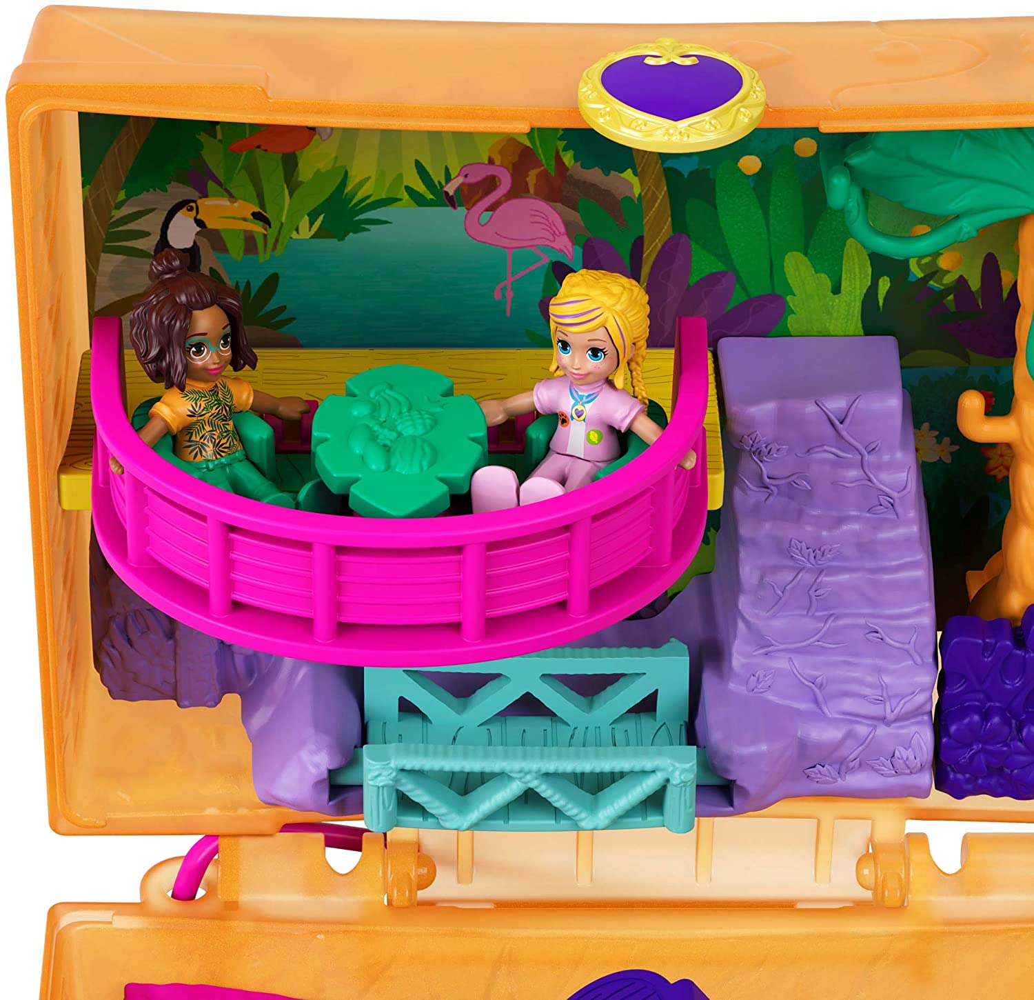 Polly Pocket Jungle Safari Compact, Multi-color, standard size - Image 2