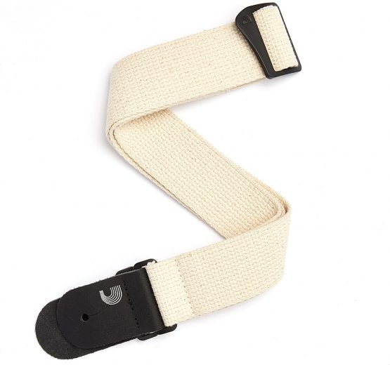 D'Addario Accessories Guitar Strap - Guitar Accessories - Electric Guitar Strap, Acoustic Guitar Strap, Acoustic Electric Guitar Strap & Bass Guitar Strap - Cotton - Natural
