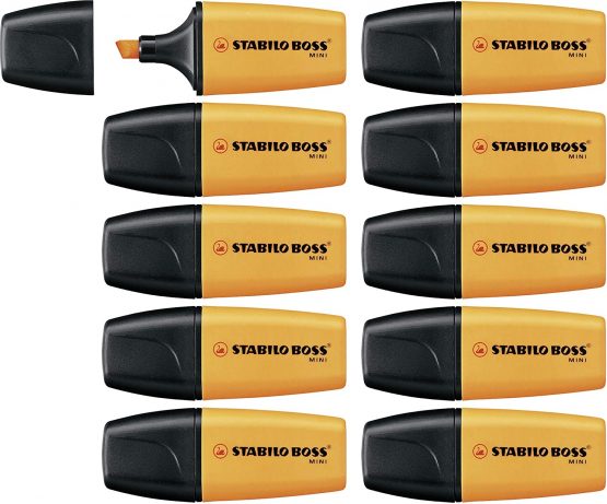 Highlighter - STABILO BOSS MINI Box of 10 Orange