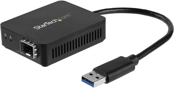 StarTech USB 3.0 to Fiber Optic Converter - Compact USB to Open SFP Adapter - USB to Gigabit Network Adapter - USB 3.0 Fiber Adapter Multi Mode(MMF)/Single Mode Fiber(SMF) Compatible (US1GA30SFP)