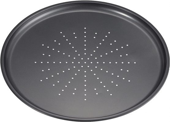 IBILI Crispy Pizza Mould Moka 32 cm, rolled steel plate, Black, 32 x 32 x 2 cm