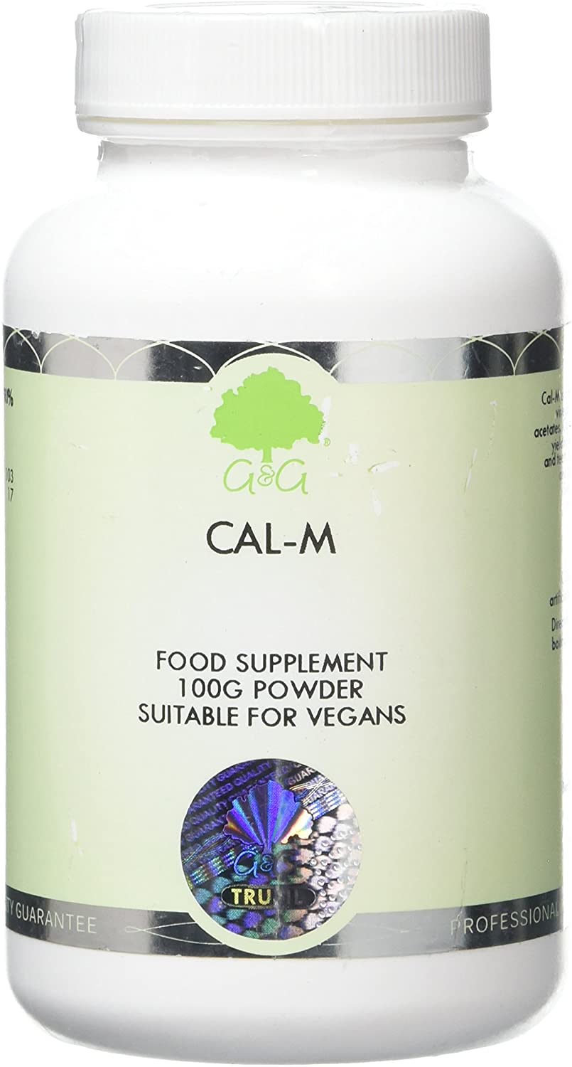 G&G Vitamins Cal-M Powder 100g - Calcium & Magnesium Blend with Cider Vinegar - Cal-Mag Drink Powder - G&G Vitamins