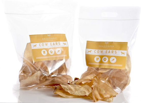 Dragonfly Products - Natural Grain Free Dried Cows Ears Dog Treats | High Protein and Low Fat | 100% British UK Produce for Good Dental Health | Gluten Free Whole Beef Ear Chew | 12 Piece - Image 4