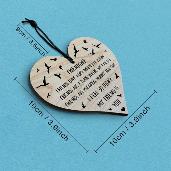 Best Friendship Gift & Plaque for Special Friend, Women, Wife, Him, Her, Mum, with Sayings Message, Ornament and Quote Wooden Hanging Heart Leaving Wall Sign - Image 2