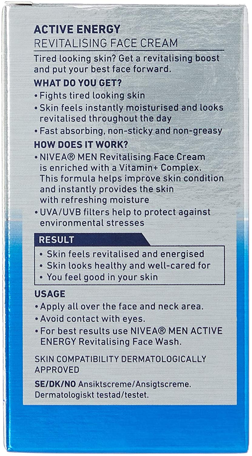NIVEA MEN Skin Energy Moisturising Creme (50 ml) - Image 2