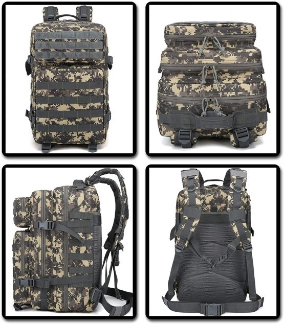 Doshwin 40L Military Backpack Tactical Army Assault Pack Molle Camo Rucksack for Camping Trekking Travel Hiking - Image 2