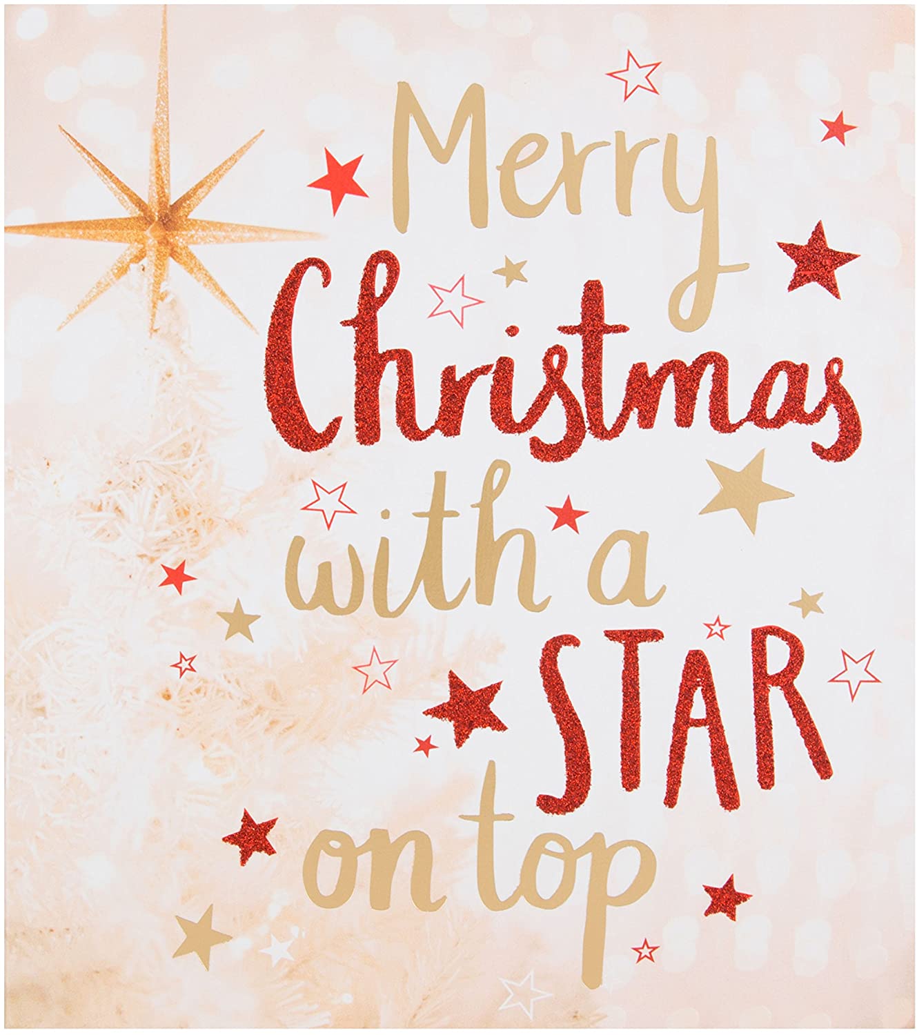 Hallmark Medium "Star On Top" Christmas Card