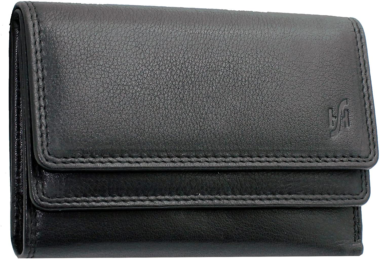 STARHIDE Women's RFID Small Leather Purse, Genuine Soft Leather Wallet with Coin & Key Pocket for Ladies Credit Card Holder