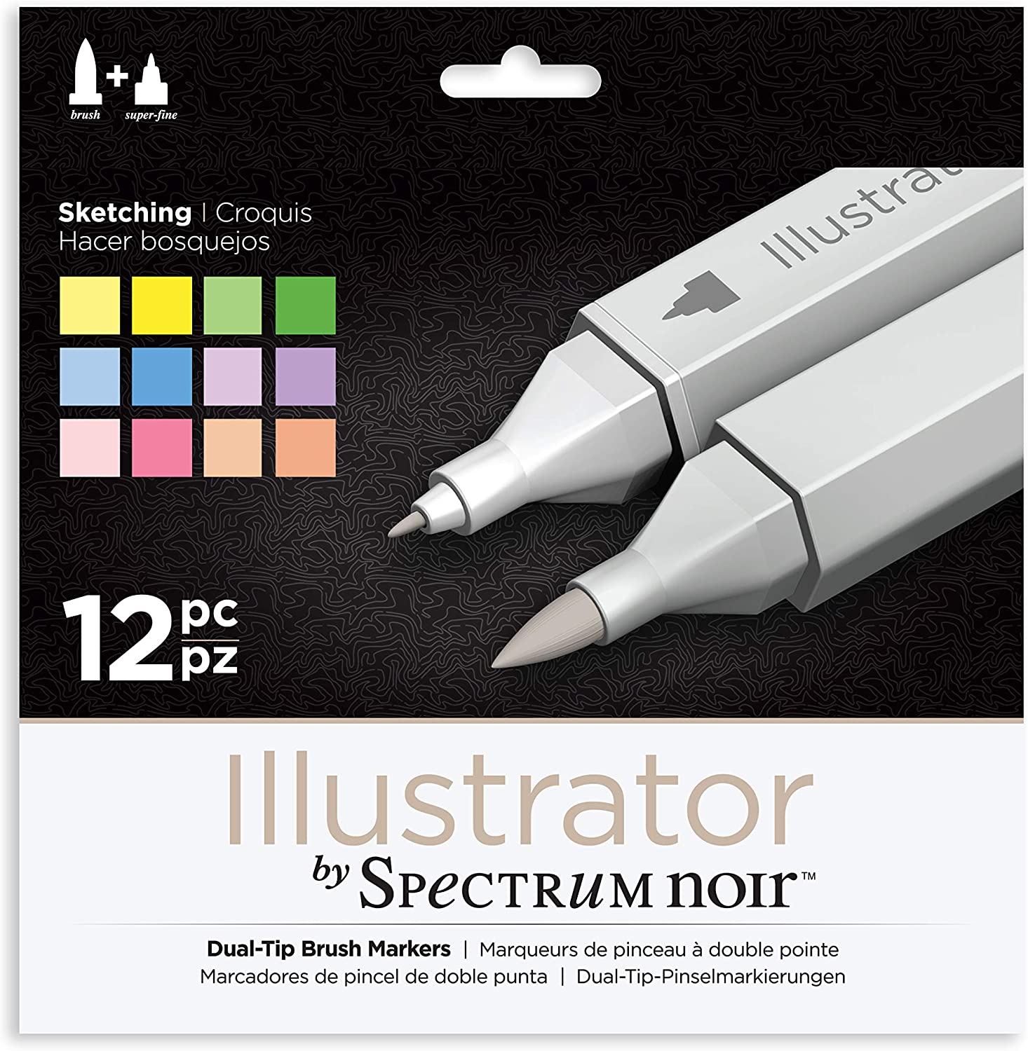 Spectrum Noir Illustrator (12Pc) - Sketching, Pack of 12 , SPECN-IL12-SKE, 1 count (Pack of 12)